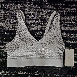 Women’s Silver Leopard Print Bralette